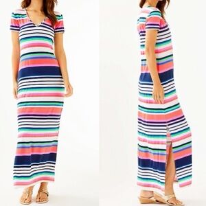 Lilly Pulitzer Striped Side Slit Maxi Dress